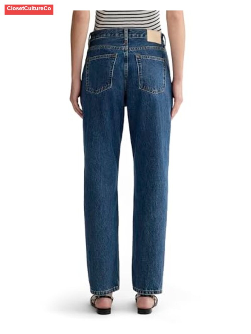 High Rise Straight Leg Rigid Japanese Denim Jeans - Picture 2 of 5